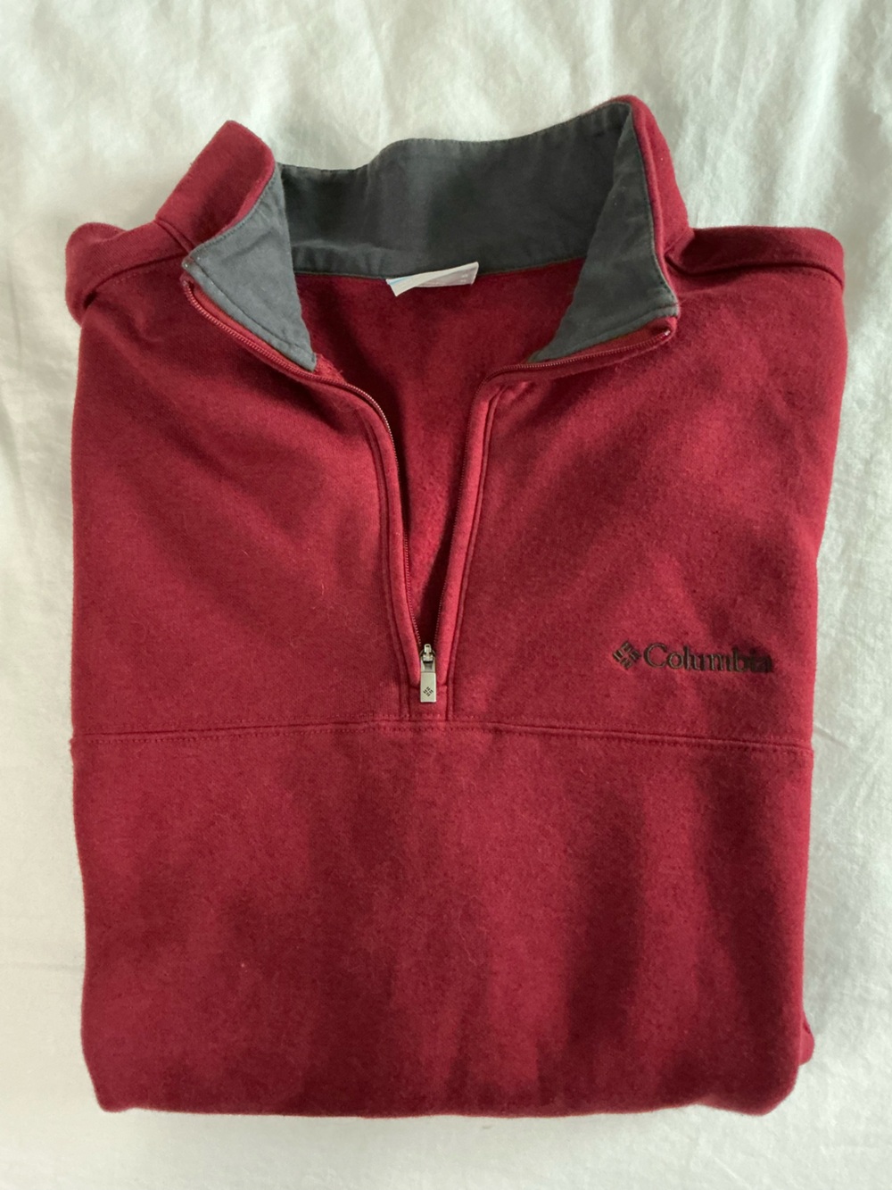 Columbia Men's Hart Mountain ll Maroon Quarter-Zip Pullover Sweatshirt XL - Picture 14 of 14